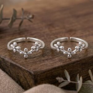 silver toe rings for women & bichiya design (1)
