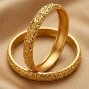 textured gold bangles – elegant minimal luxury jewelry